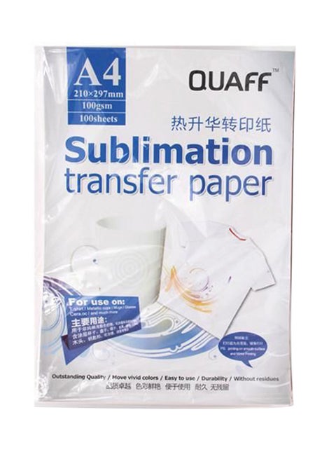 100-Sheets A4 Inkjet Sublimation Transfer Paper