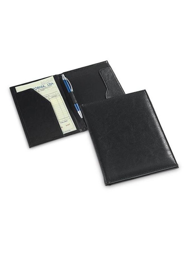 Imitation Leather Bill Holder Black