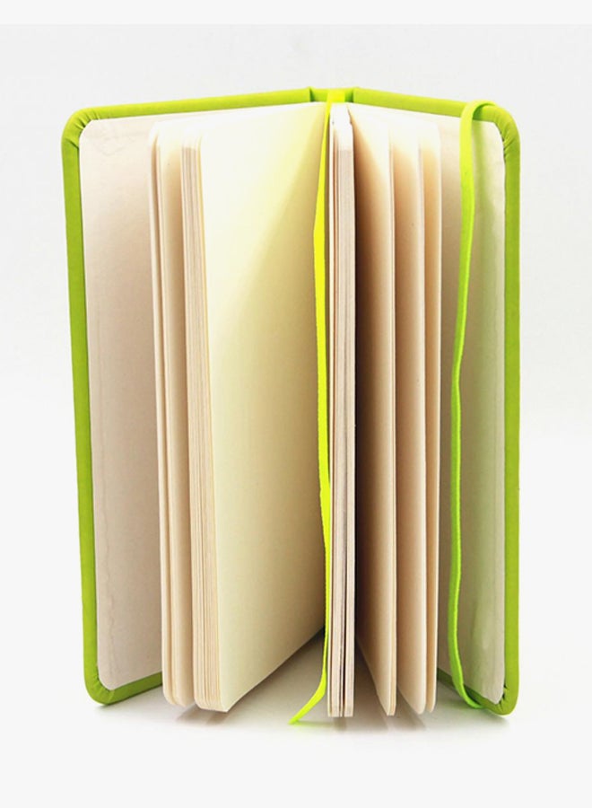 A6 Notebook With Imitation Leather Cover Green - Image 2