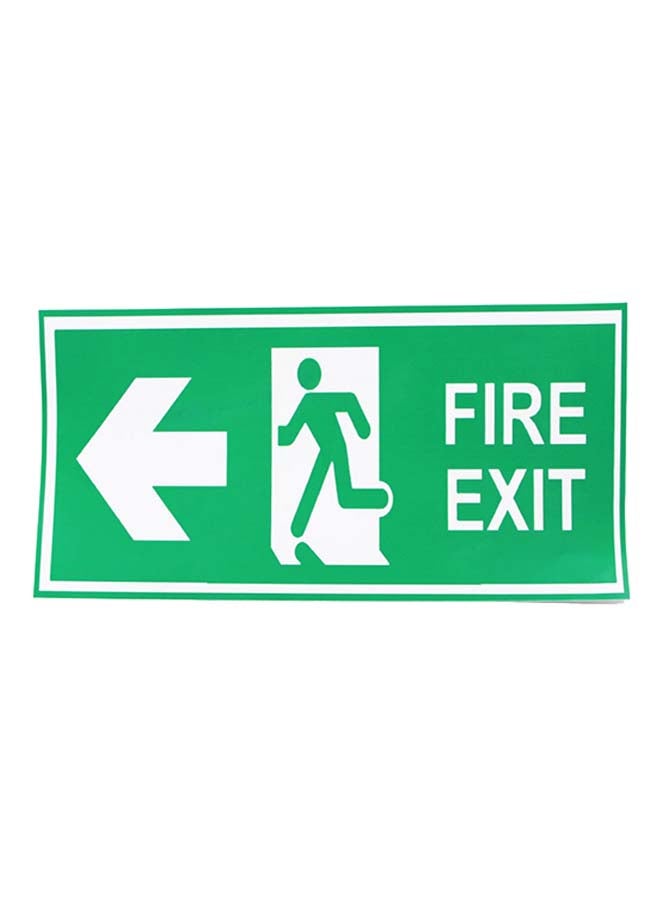 Fire Exit Sticker For Temporary Using Green/White - Image 1
