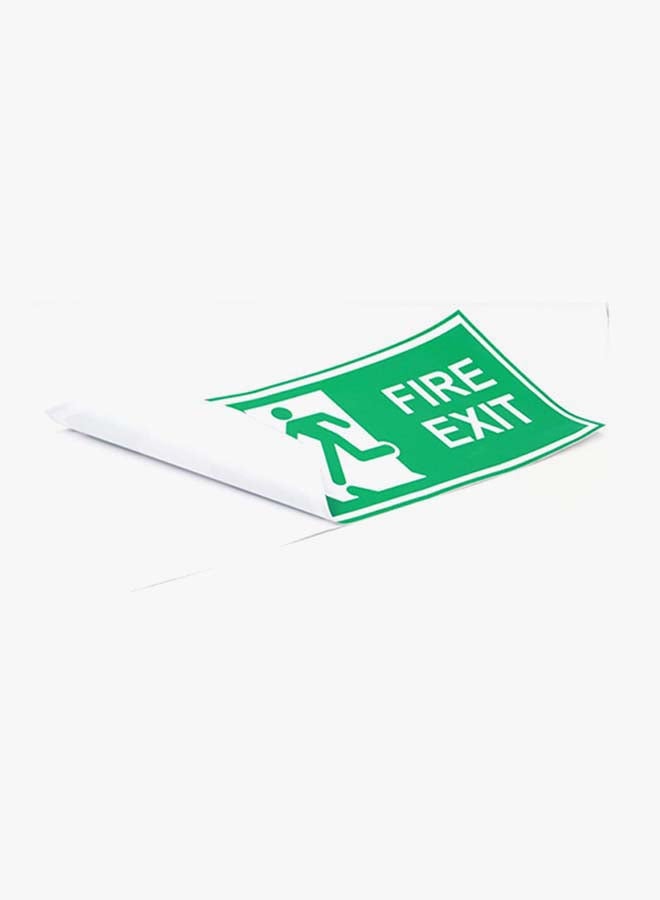 Fire Exit Sticker For Temporary Using Green/White - Image 2