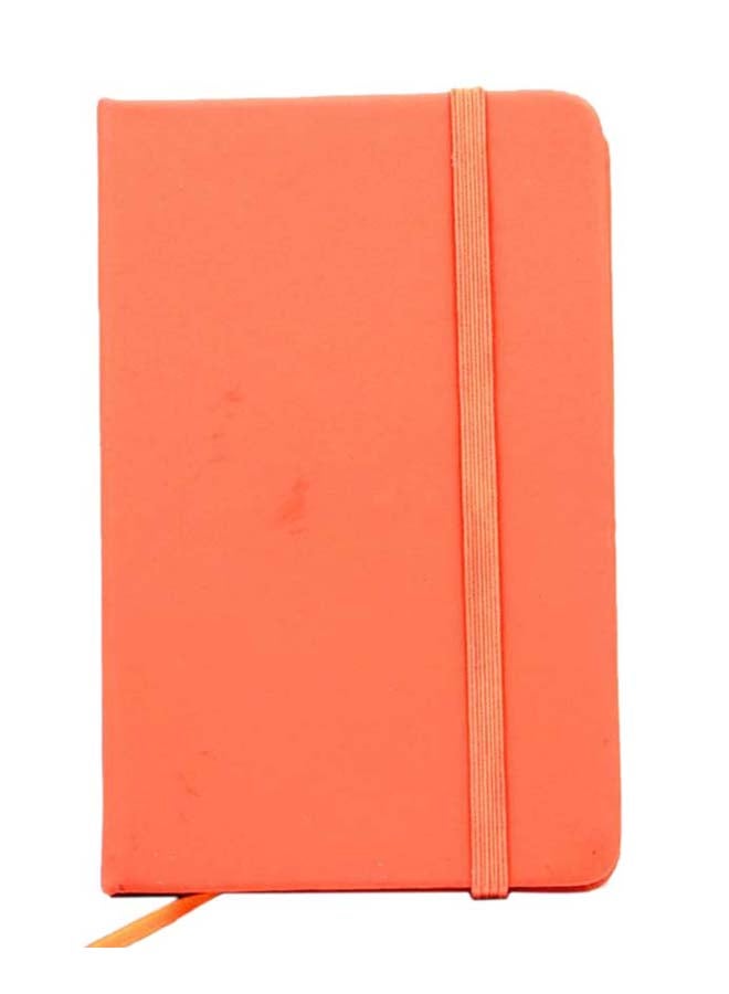 A6 Notebook With Imitation Leather Cover Orange - Image 1