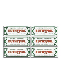 Euthymol 6-Piece Original Toothpaste Set Pink 75ml  - Image 1