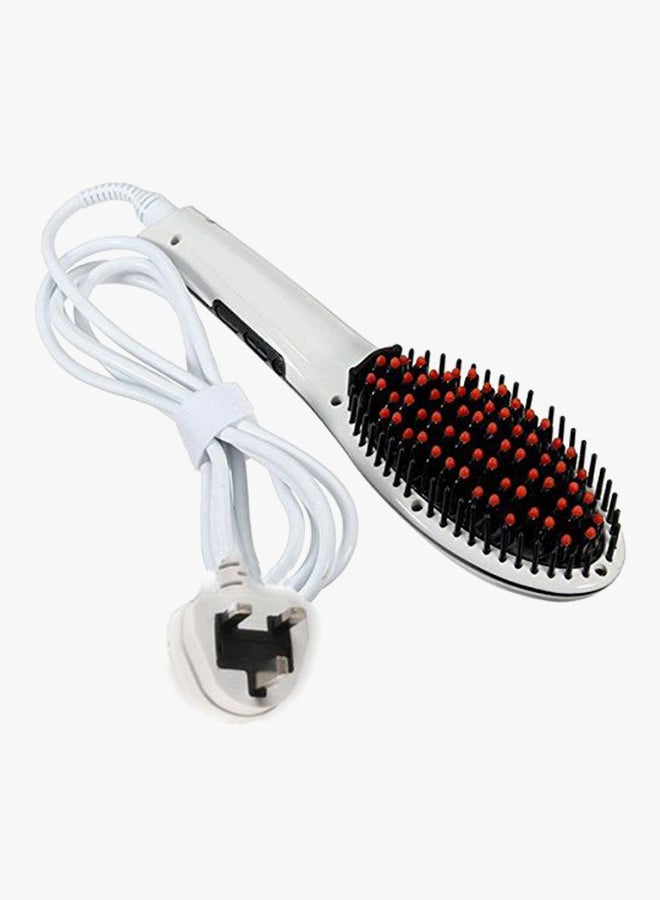 Fast Hair Straightener Brush White - Image 3