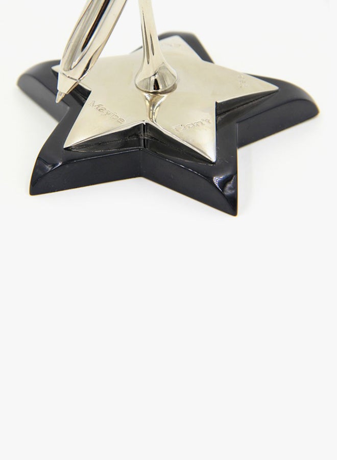 Metal Ballpoint Pen With Decision Maker Stand Black/Gold - Image 2