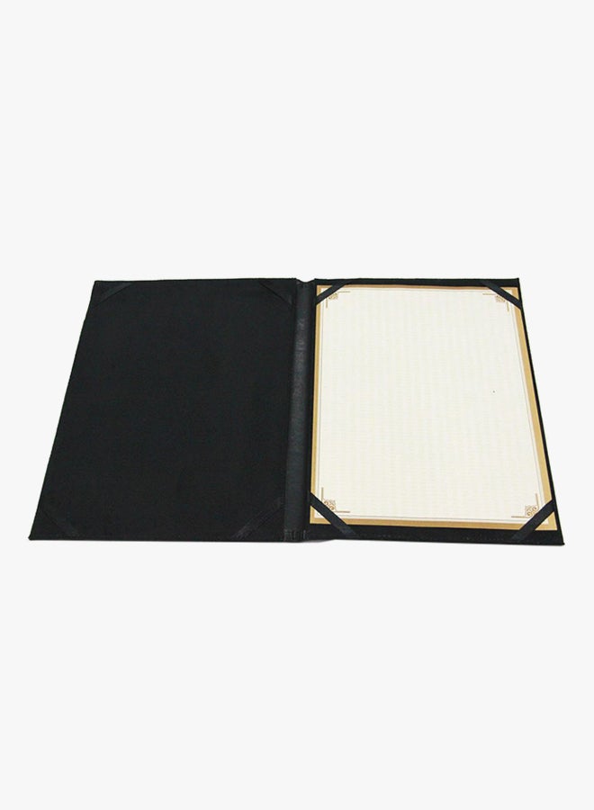 A4 Size Certificate Holder Black