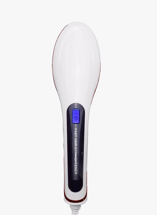 Fast Hair Straightener Brush White - Image 2