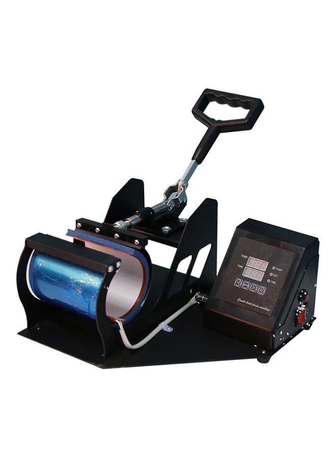 ماكينة صغيرة للطباعة الحرارية على الأقداح أسود/فضي