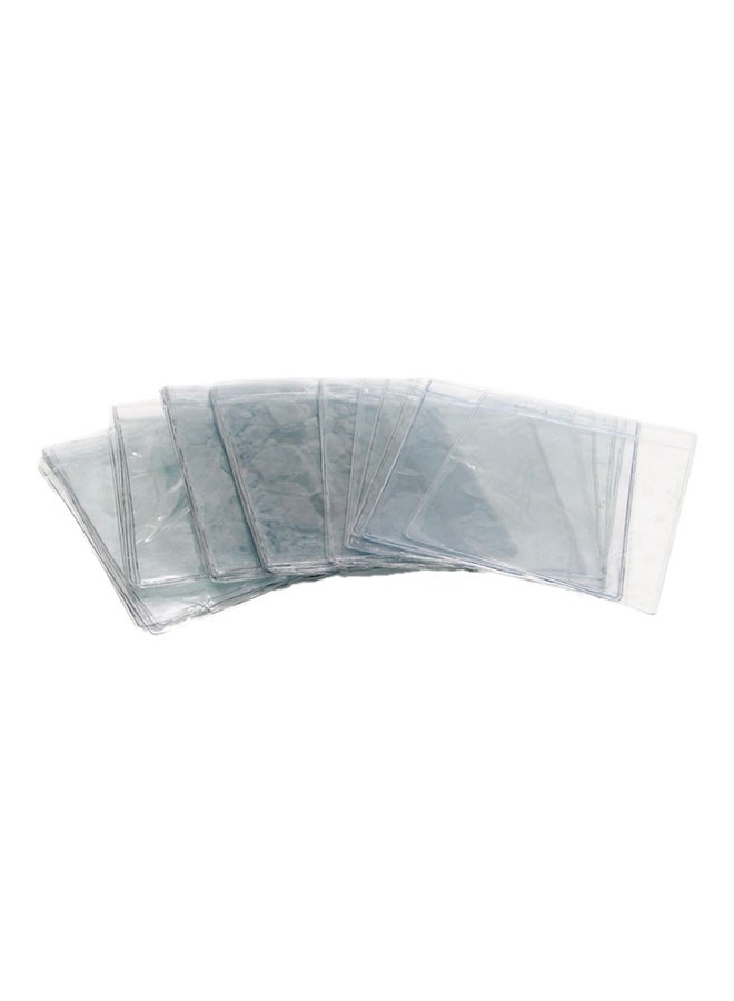 50-Piece Soft Transparent Card Pouch Clear