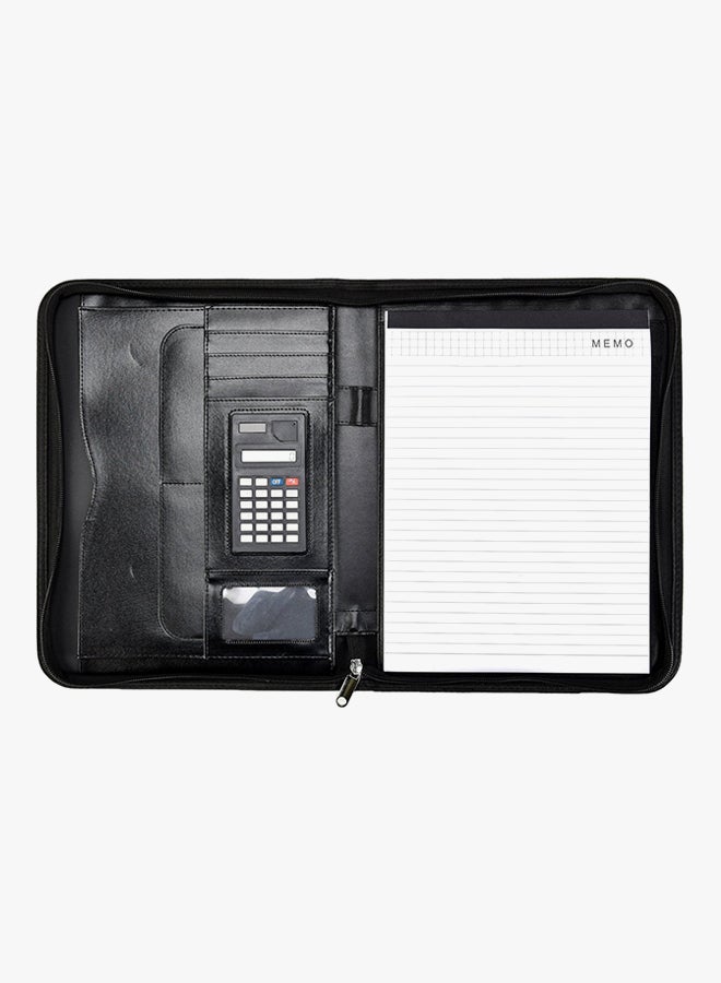 A4 Size Folder With Calculator And Handle Black - Image 3