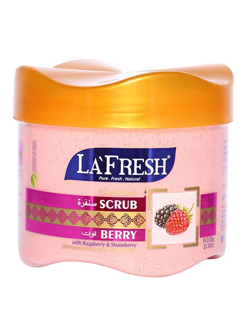 Berry Deep Exfoliating Face Scrub - Raspberry And Strawberry Pink 610grams