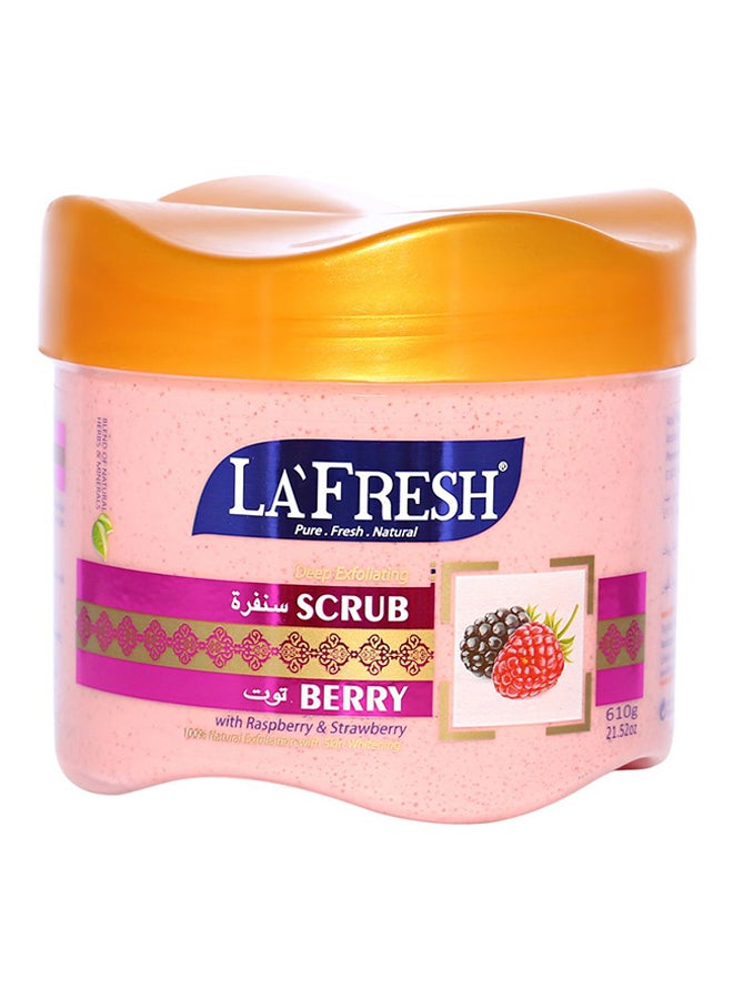 LA FRESH - Berry Deep Exfoliating Face Scrub - Raspberry And Strawberry Pink 610grams - Image 1