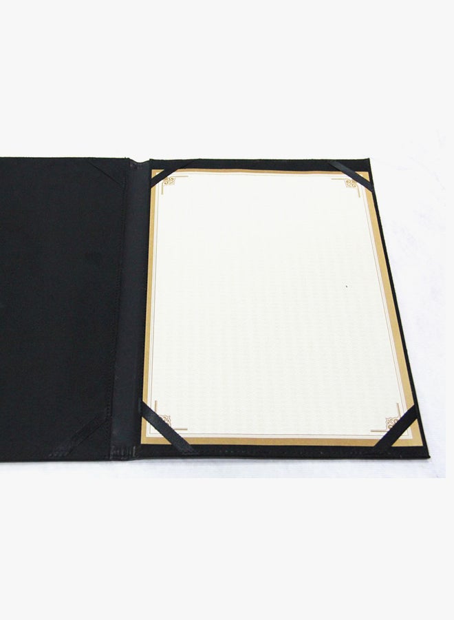 A4 Size Certificate Holder Black