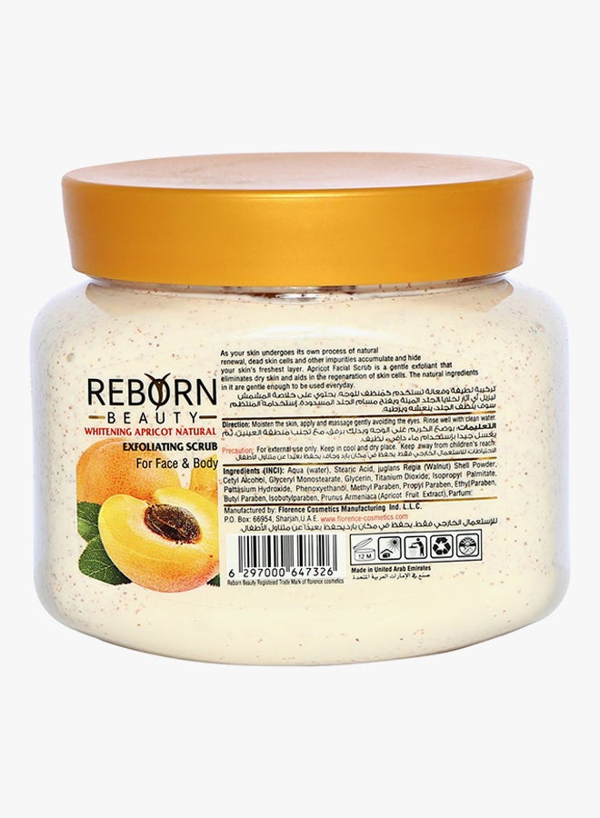 Reborn Beauty - Whitening Apricot Natural Exfoliating Scrub Cream 500ml - Image 1