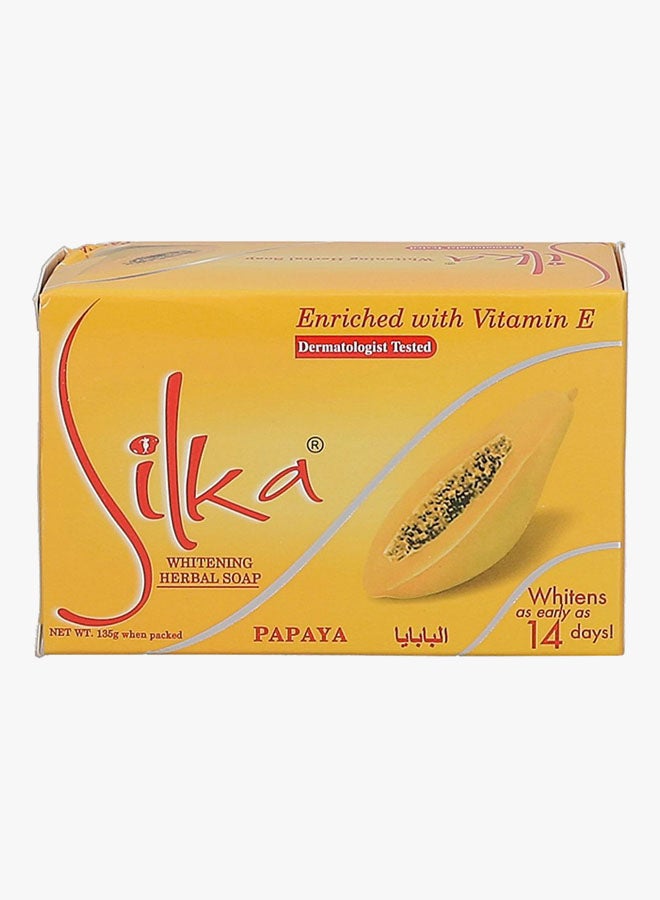 Silka Whitening Herbal Soap - Papaya 135grams - Image 2