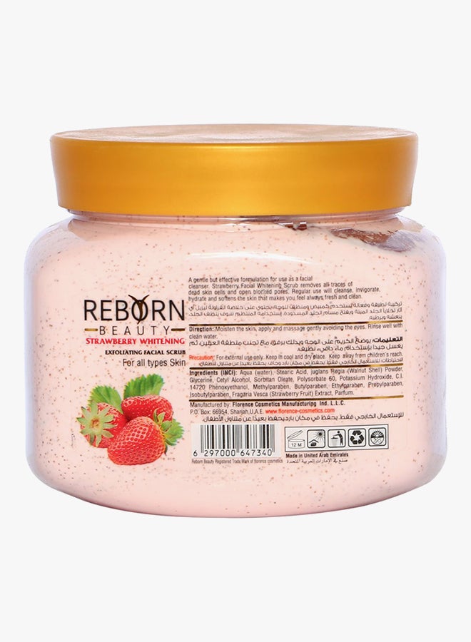 Reborn Beauty Strawberry Whitening Exfoliating Facing Scrub Pink 500ml  - Image 2