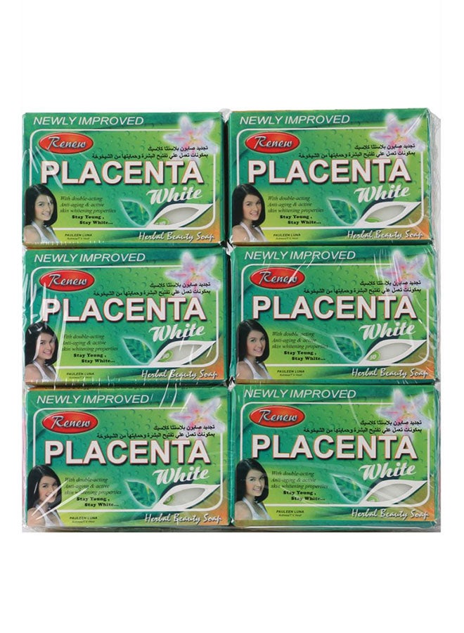 Renew 6-Piece Placenta Herbal Beauty Soap White 810grams  - Image 1