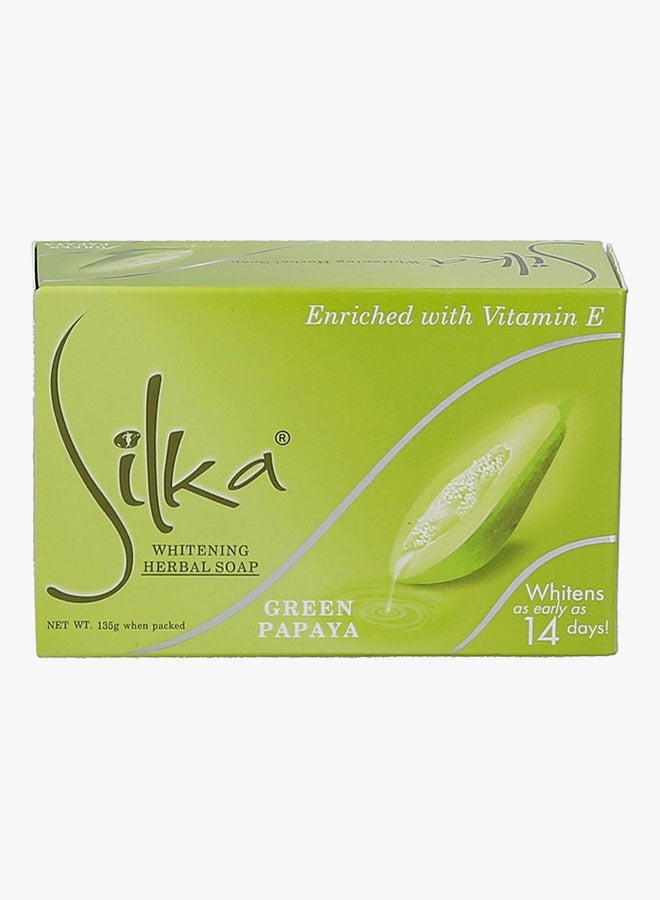 سيلكا صابون التبييض بالأعشاب - البابايا الخضراء 135جرام - Image 2