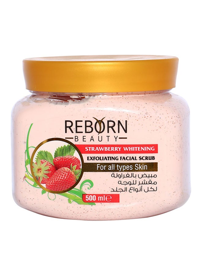 Reborn Beauty Strawberry Whitening Exfoliating Facing Scrub Pink 500ml  - Image 1