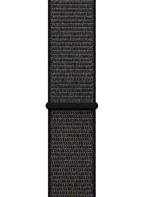 Woven Double Layer Nylon Sport Loop Strap For Apple Watch 38mm Black