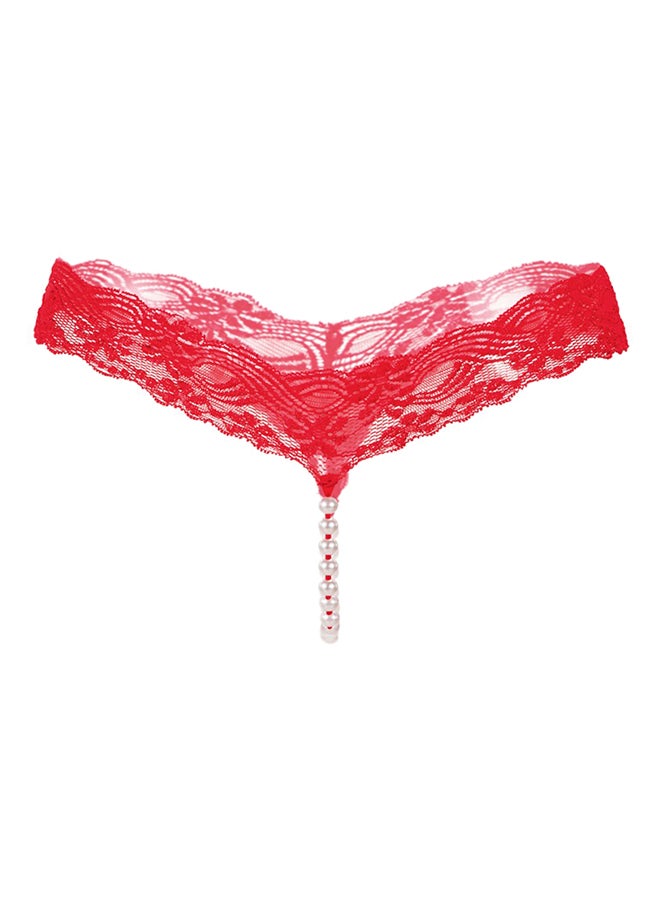 Beauty Rosy - Rose Pearl Massage Briefs Red - Image 1