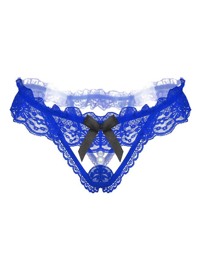 Beauty Rosy - Lace Pearl Briefs Blue - Image 1