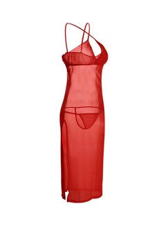 Beauty Rosy Suspenders Babydoll Dress Red 