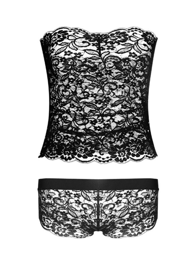 Beauty Rosy - Lace Embroidery Set Black - Image 1