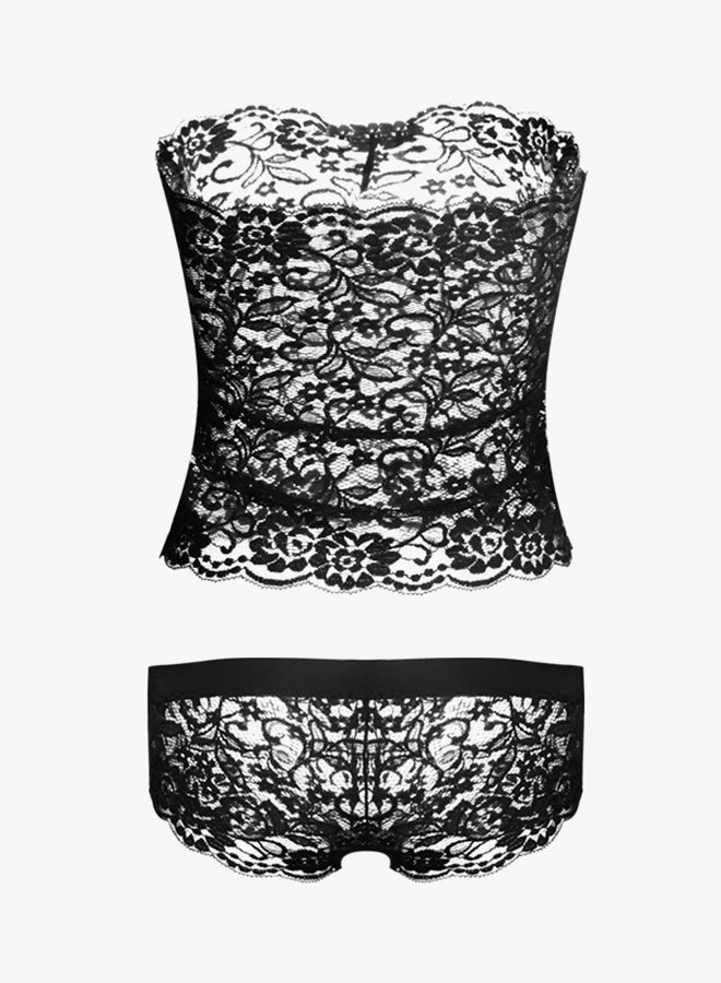Beauty Rosy - Lace Embroidery Set Black - Image 1