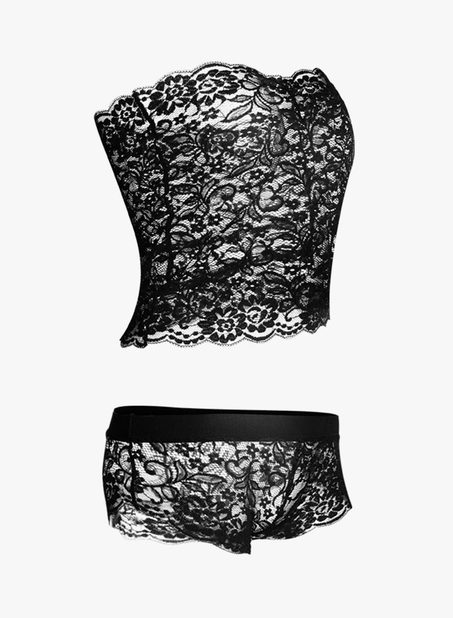Beauty Rosy - Lace Embroidery Set Black - Image 1