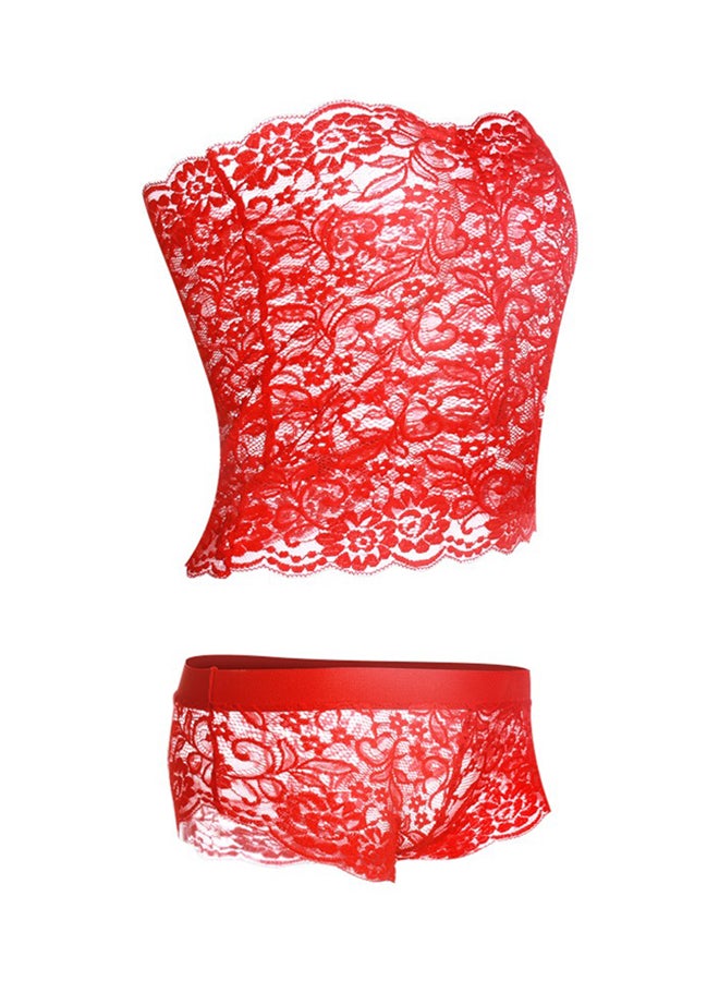 Beauty Rosy - Lace Embroidery Set Red - Image 1