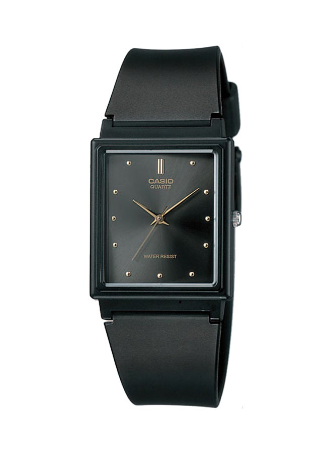 كاسيو ساعة يد بعقارب وبسوار من السيليكون طراز MQ-38-1A - قياس 27 مم - لون أسود للرجال - Image 1