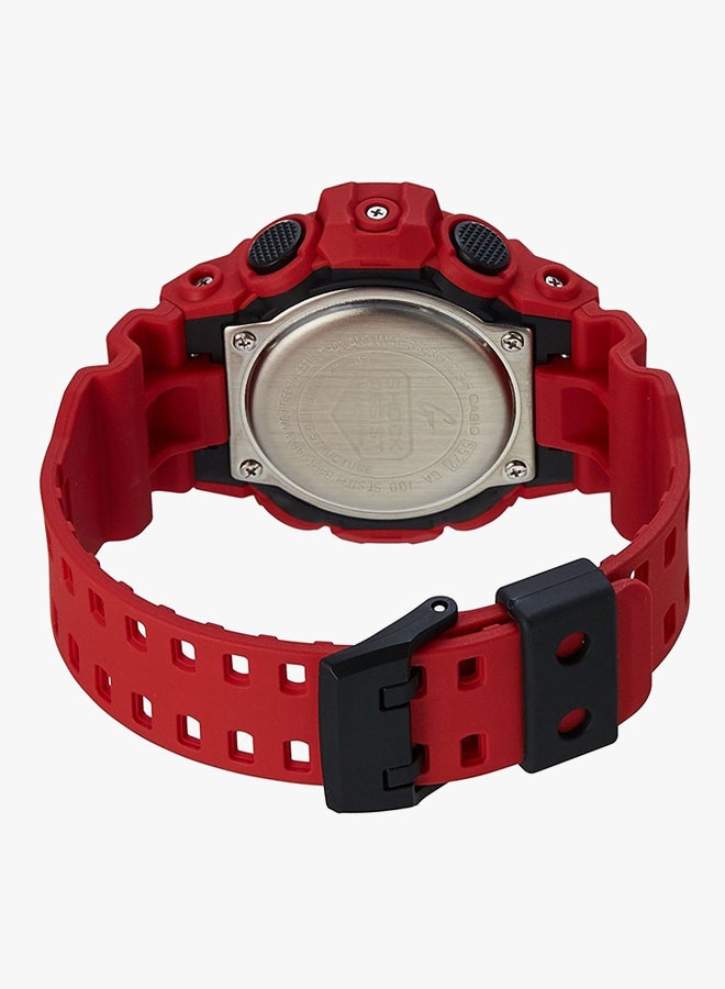 G-SHOCK - Men's Round Shape Silicone Strap Analog & Digital Wrist Watch - Pink - GA-700-4A - Image 1