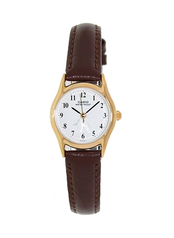 CASIO Women's Leather Analog Watch LTP-1094Q-7B6RDF - 22 mm - Brown - Image 1