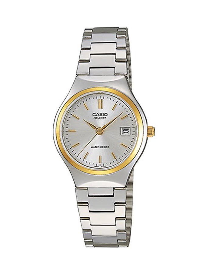 كاسيو ساعة يد بعقارب وسوار من الإستانلس ستيل طراز LTP-1170A-7A - قياس 30 مم - لون فضي للنساء - Image 1
