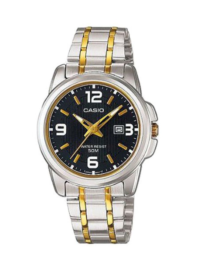 CASIO Women's Enticer Water Resistant Stainless Steel Analog Watch LTP-1314SG-1AVDF - 33 mm - Silver/Gold  - Image 1