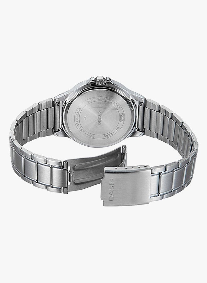 كاسيو ساعة يد بعقارب وسوار من الإستانلس ستيل طراز MTP-V300D-1AUDF - 40 مم - فضي للرجال - Image 2