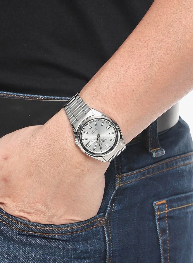 Seiko Men's Round Shape Stainless Steel Analog Wrist Watch - Silver - SNXS73J1 - Image 4