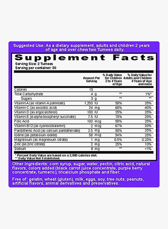 MR.TUMEE Multi Vitamin And Mineral - 60 Tumees - Image 2