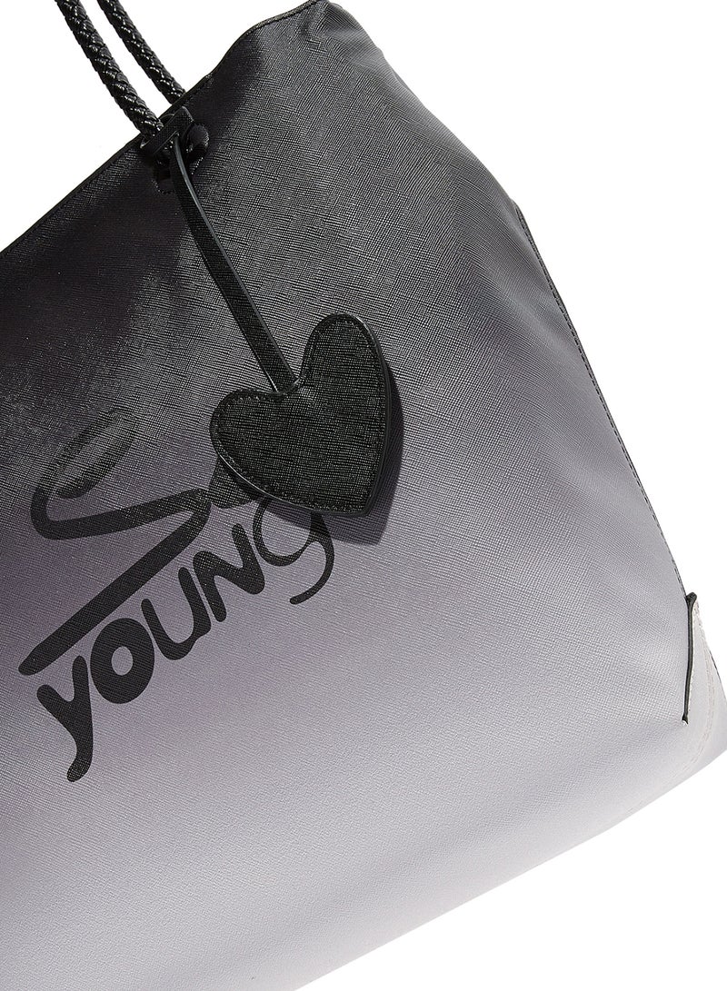 سوديني حقيبة تسوق من ماركة سو يونغ بلونين مختلفين أسود - Image 3