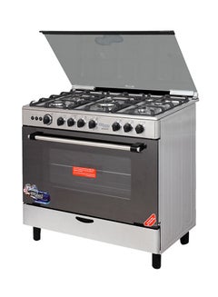 سوبر جنرال موقد طبخ وفرن بخمس شعلات SGC 901 FS SS فضي  - Image 1