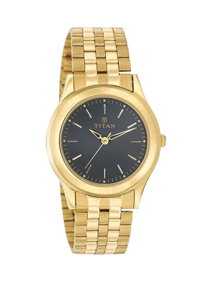 تيتان ساعة من الستانلس ستيل مقاومة للماء بعقارب طراز 1648YM03 للرجال - Image 1