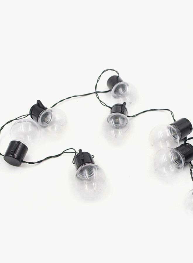 طقم مصابيح LED تعمل بالطاقة الشمسية من 10 قطع أصفر 2.5متر - Image 2