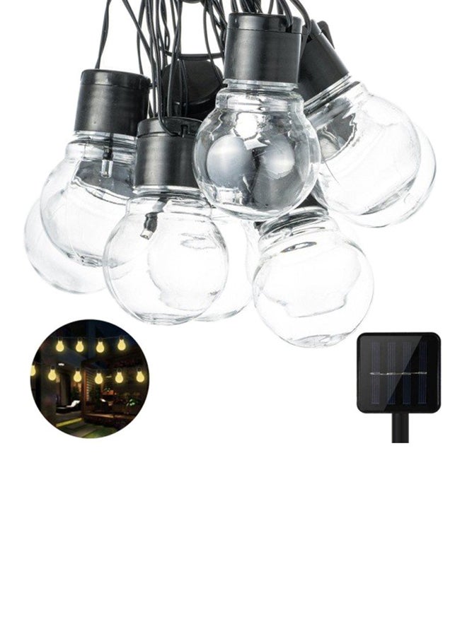 طقم مصابيح LED تعمل بالطاقة الشمسية من 10 قطع أصفر 2.5متر - Image 1
