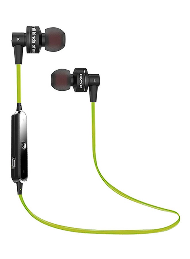Awei Earphones Sport Bluetooth Noise-Cancelling Black/Green