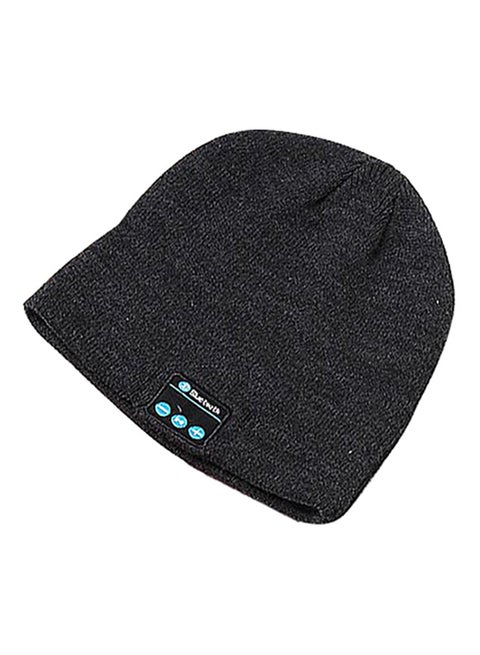 Wireless Bluetooth Hat Smart Cap Headphones With Speaker Mic Deep Grey