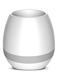 Generic Smart Mini Wireless Music Flowerpot Touch Plant Piano LED Colorful Lamp Bluetooth Speaker White 