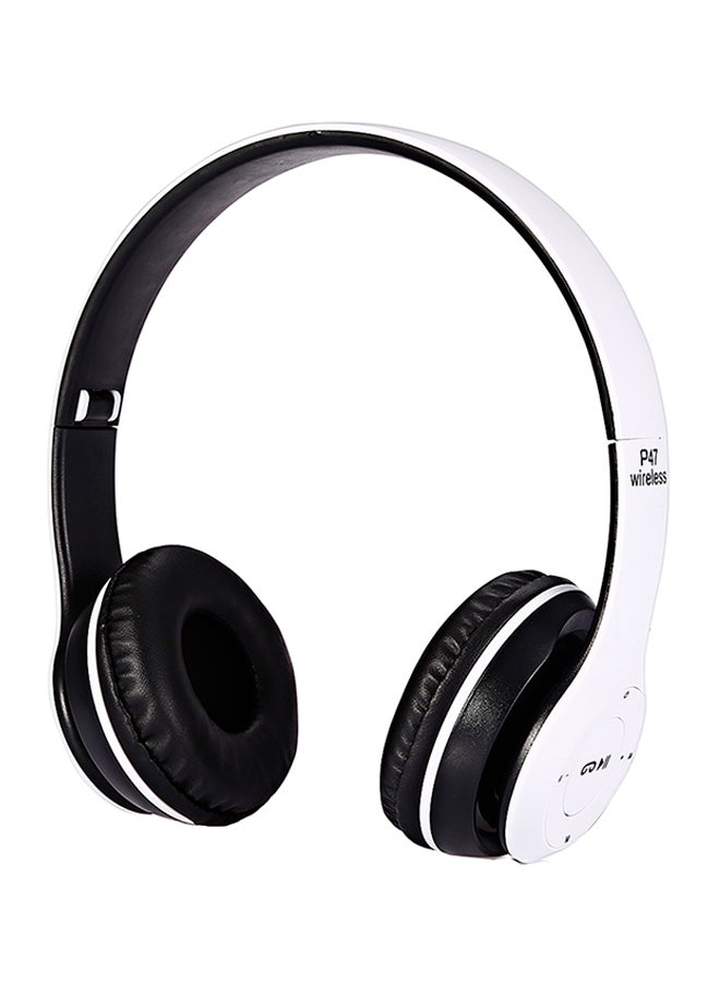 Generic Foldable Bluetooth Wireless Headset Noise Cancelling Black/White 