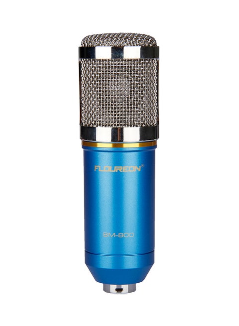 BM-800 Condenser Microphone With Shock Mount Blue