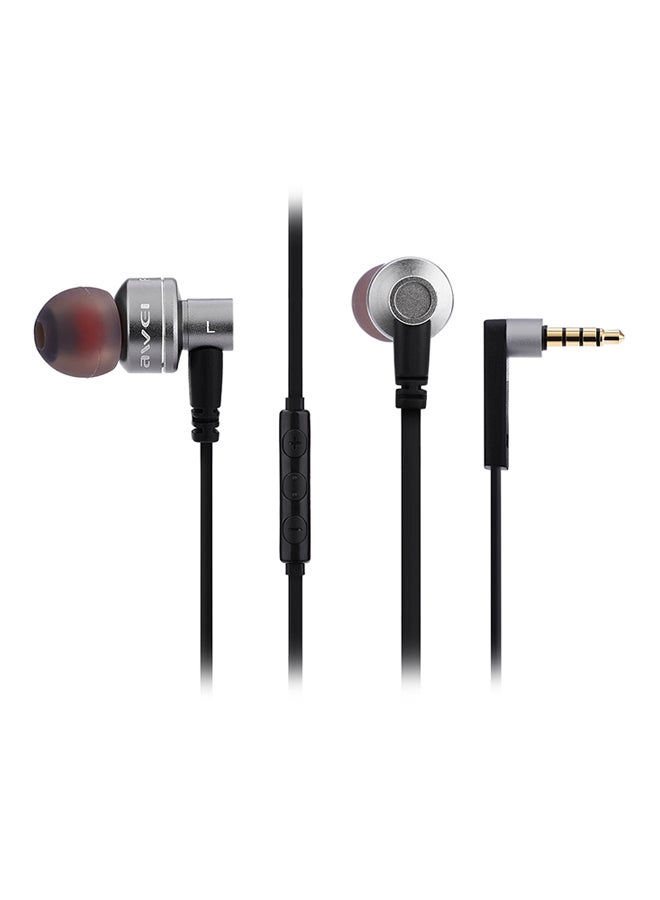 Awei In-Ear Headphones With Mic Silver